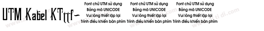 UTM Kabel KTttf字体转换